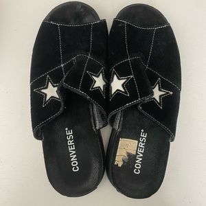 Suede Converse Slides